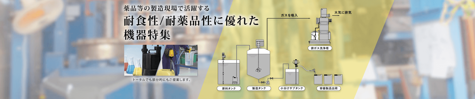 耐食性/耐薬品性に優れた機器特集